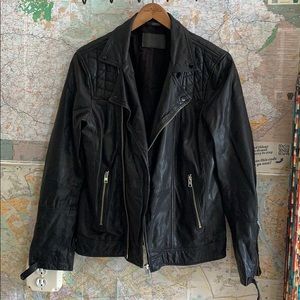 AllSaints Kushiro Leather Biker Jacket